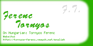 ferenc tornyos business card